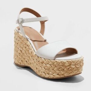 UNIVERSAL THREAD Memory Foam Wedges Cork Platform Sandals Alisha- Size 8 1/2